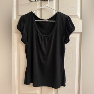 WORTHINGTON~BLACK CLASSIC BLOUSE~LG